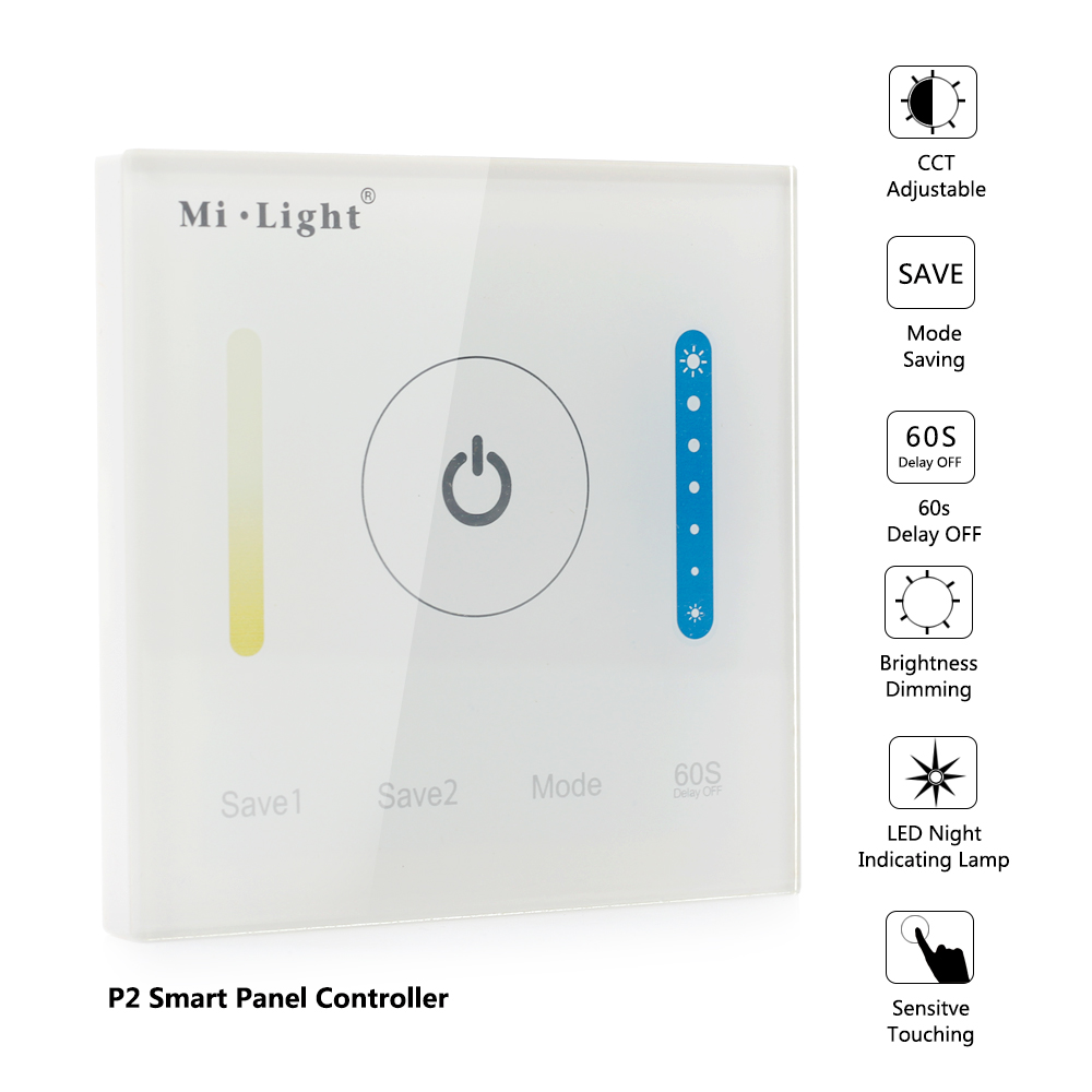 TM07E 2 Channel DC12-24V Low Voltage Waterproof Touch Panel Color Temperature Controller(Replaced by P2))